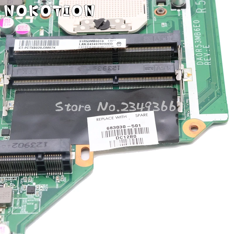 80% OFF  NOKOTION 683030-001 683030-501 For Hp Pavilion G4 G6 G4-2000 G6-2000 G7Z-2100 Laptop Motherboard DD