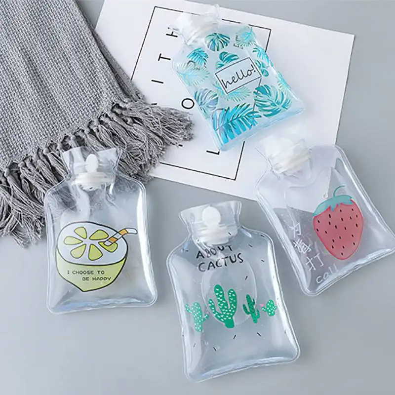 Бутылки для воды с рисунком из мультфильма, прозрачные бутылки для холодной зимы, подарок для детей, мини грелка для рук, случайный дизайн, горячая Распродажа
