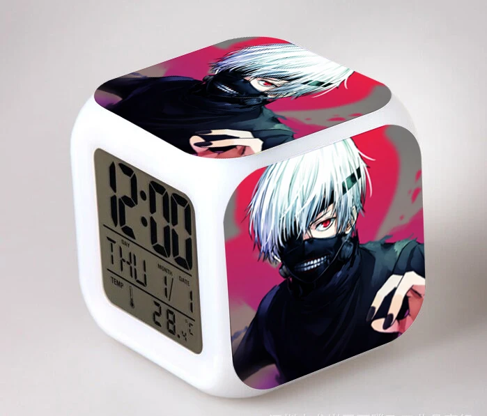 Аниме Токийский Гуль светодиодные часы Ken Kaneki Kirishima Touka Шу цукияма Uta Rize Kamishi
