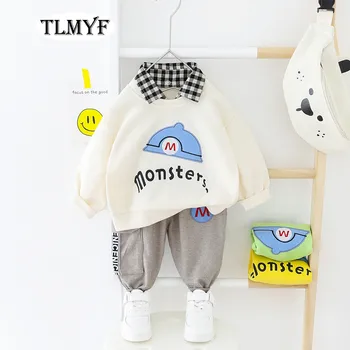 

New FAshion Baby Boy 2 pcs/set Leisure sweater and pants Spring Sport suit 20200316-6