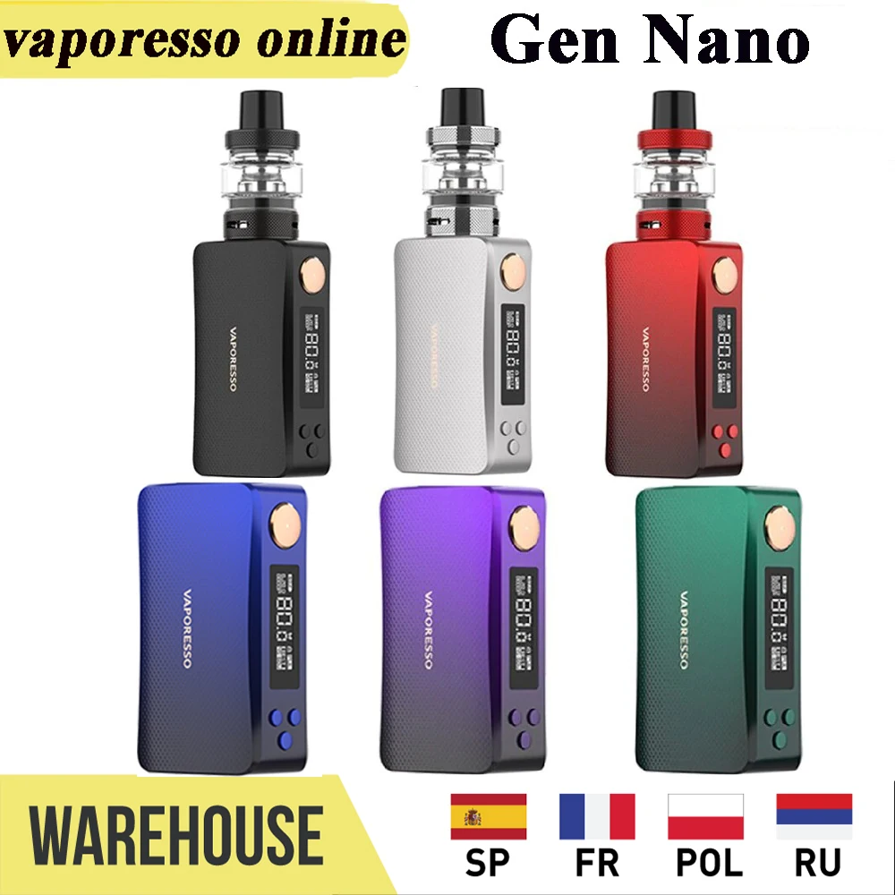 Вейп набор Vaporesso GEN Nano 80 Вт электронная сигарета с баком 2000 мл OLED экраном 22 и 3 5