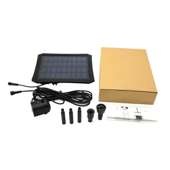 

9V 2.5W Solar Powered Submersible Fountain Pump Watering Garden Supplies Pond Build in Battery with LED Beadss