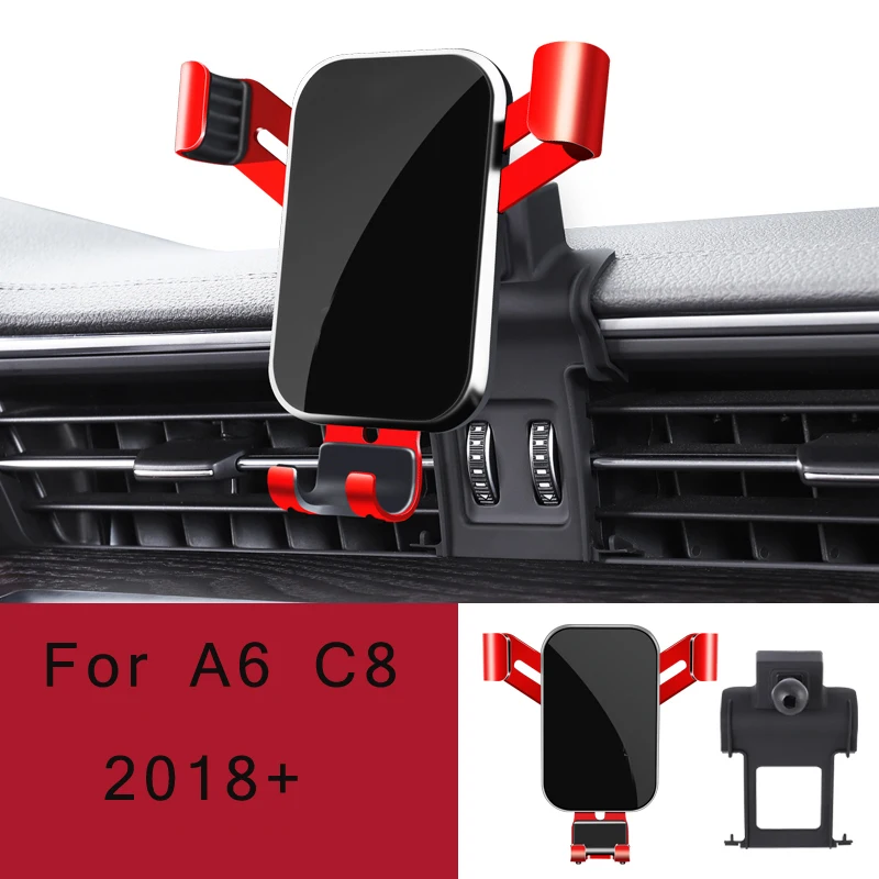 Car Phone Holder for Audi A6 C7 C8 A7 4KA Air Vent Mount Car Styling Bracket GPS Stand Rotatable Support Mobile Accessories mobile phone holder phone holder