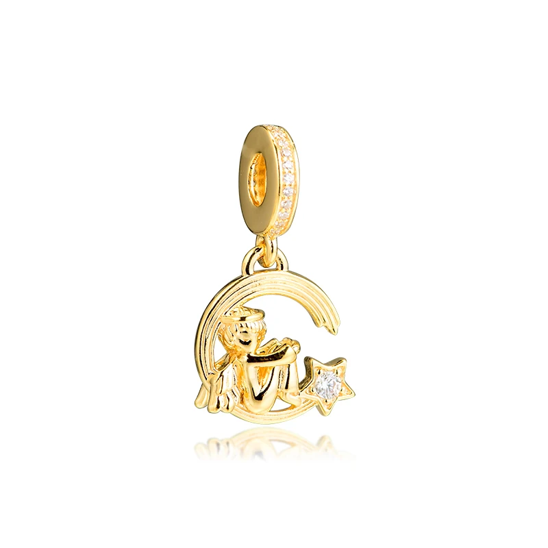 Подходят для браслетов Pandora браслет Shine Angel &amp падающая звезда очарование