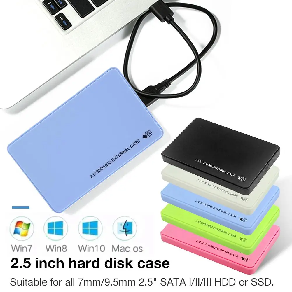 

HDD Case 2.5 Inch SATA To USB 3.0 SATA I/II/III SSD Adapter Hard Disk Drive Box USB 2.0 Hard Drive Case For 2.5 Inch SSD 9.5mm