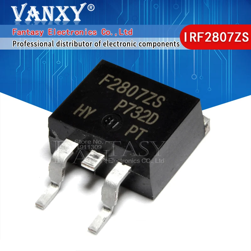 10pcs IRF2807ZS TO-263 F2807ZS TO263 IRF2807S IRF2807ZSTRRPBF Field Effect MOSFET 82A 75V N-Channel | Электронные компоненты и