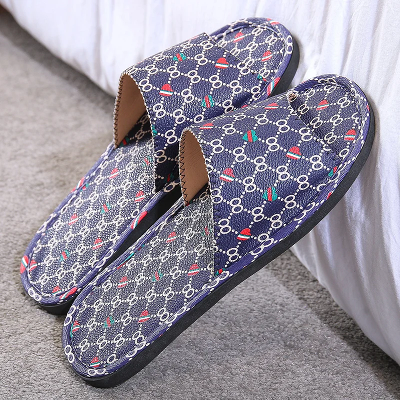 Summer Home Men Slippers Simple White Brown Blue Shoes Non-slip Bathroom Slides Flip Flops Couples Indoor Women flatform Slipper