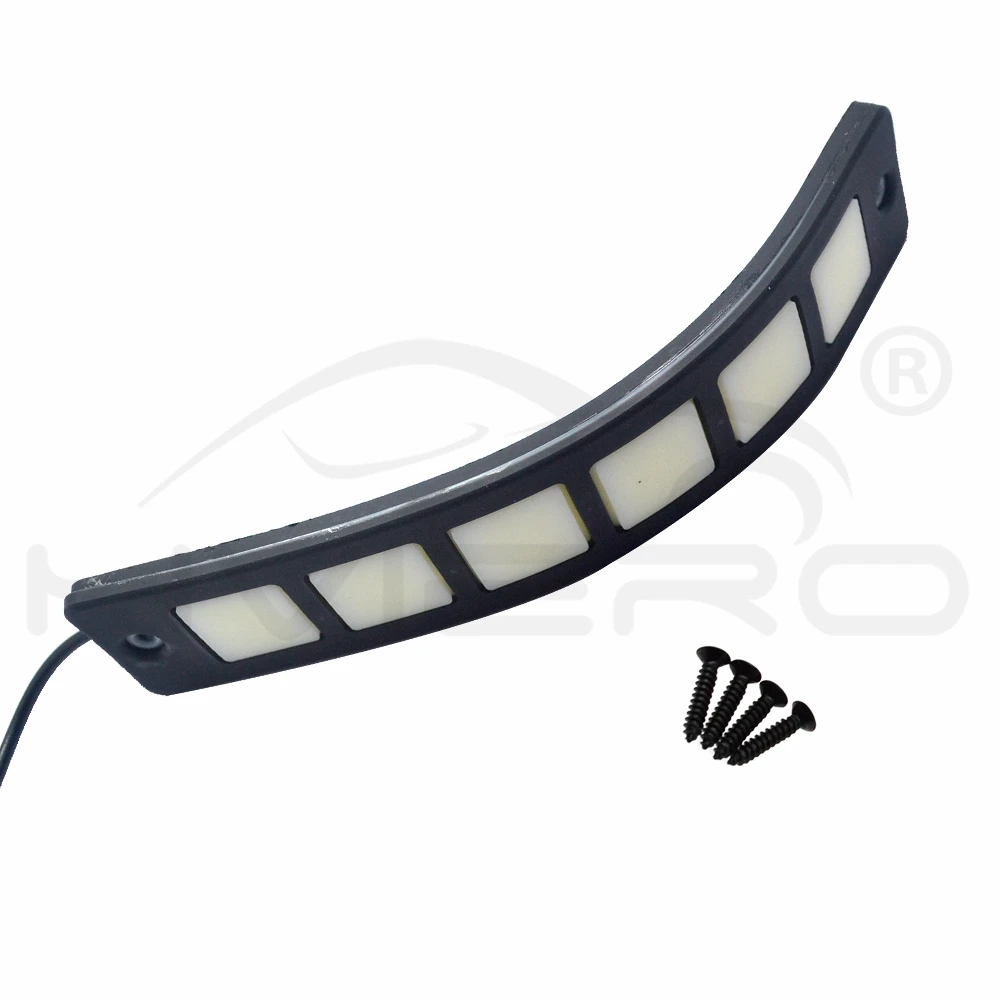 Hviero White COB DRL Silica LED DC 12V 19cm Daytime Running Light DRL Auto External Flexible Lights Waterproof Fog Lamp Car Styling
