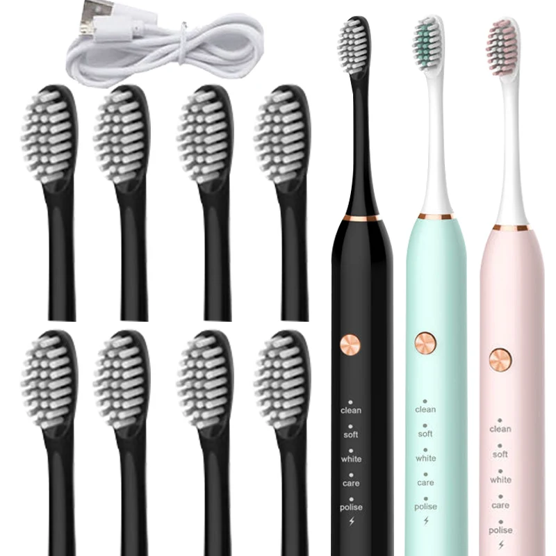 Electric Toothbrush Rechargeable Waterproof Sonic Super Beautiful White Automatic Toothbrush Adult Teeth Whitening Electric Toothbrush Rechargeable Waterproof Sonic Super Beautiful White Automatic Toothbrush Adult Teeth Whitening