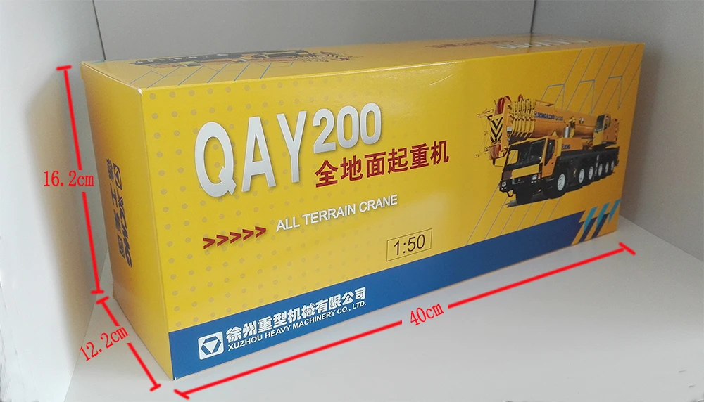 Оригинальная фабрика 1:50 XCMG QAY200K QAY200T 200 тонн литые модели кранов для коллекции