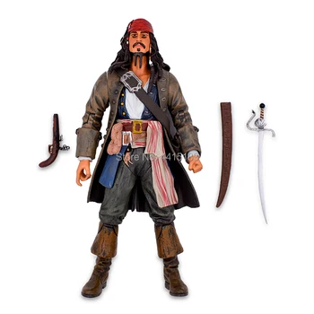 

Pirate Cap 30 cm Pirates Of The Caribbean Captain Jack Sparrow Jackie PVC Action Figure Articular Movable Collectible Model Toys
