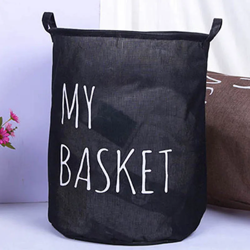 1 шт. Прачечная Basketes хлопок льняная игрушка хранения бочки разное Органайзер водонепроницаемый ёмкость для хранения грязной одежды корзина высокой емкости - Цвет: back