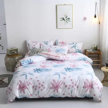 

Bed Linens Set Queen/King Size Bedclothes Flower Pastoral Bedding Set Single Duvet Cover Bed Sheet Pillowcase Beddings