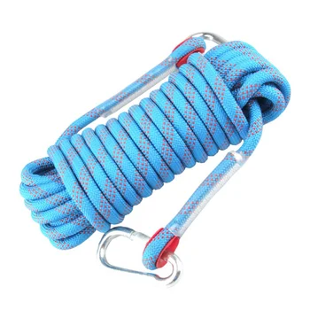 

Outdoor Rock Climbing Rope 10m Emergency Paracord Rescue Safety Ropes With Carabiner Mountaineering Hiking Accessory
