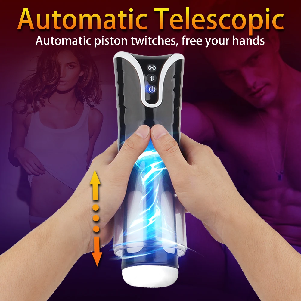 Automatic Male Masturbator For Men Electric Telescopic Masturbation Cup Real Vagina Pussy Adult Sex Toys For Men Masturbation 2