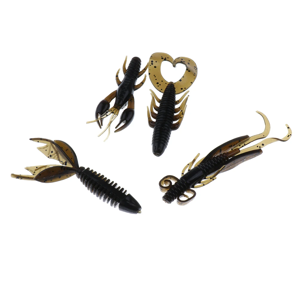 Soft Worm Shrimp Sea Fishing Lures Tackle Crankbaits Bait Minnow Bait