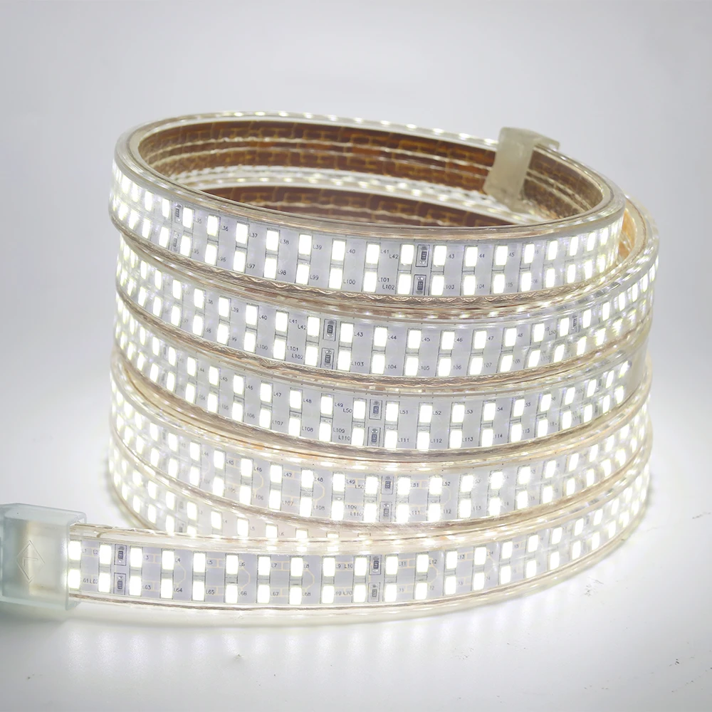 

5630 5730 Led Strip Light 220V Waterproof Super Brighter Double Row Flexible Led Tape 240Leds/m LED Light Strip White Warm White