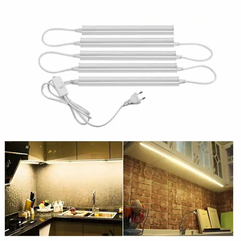 Led Kitchen Lamp With Switch Lights Bar Profile T5 T8 Tube Sets Under Furniture Cabinet Closet Bed Rooms Night Light Home Decor Under Cabinet Lights Aliexpress