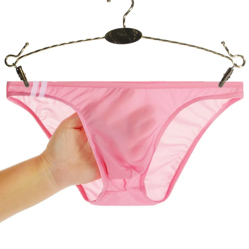 Men's Sexy See Through Briefs Mesh Sheer Transparent Stretchy Seamless Panties Underwear Ultra-Thin Male Underpants