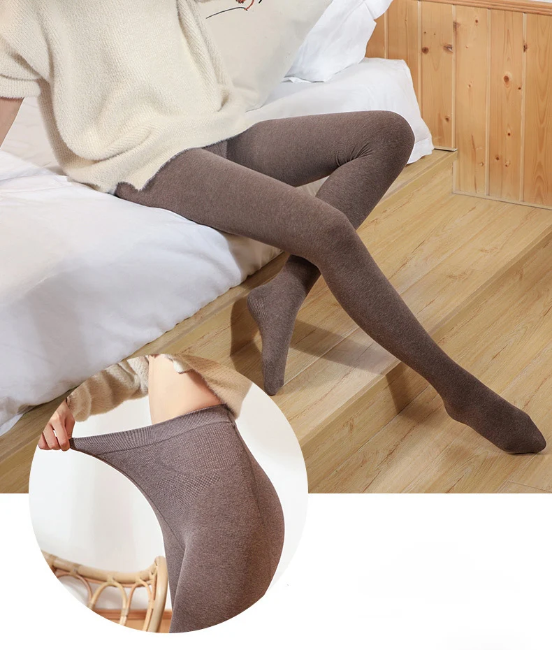 BIVIGAOS New Autumn Winter High Quality Combed Cotton Pantyhose High Waist Push Up Hips Tights Women's Foot Massage Panty Hose