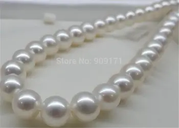 

Free Shipping>>11-12mm White Sea Pearl Necklace 18" AAA 100% Real Hand knotted