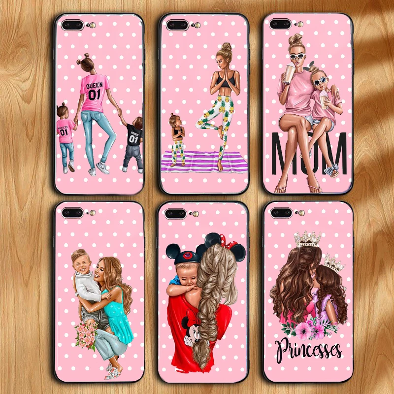 Чехол для iPhone 11 Pro чехол 6 6S 7 8 Plus X XS Max с надписью Mom Love Baby мягкий 2020 | Мобильные