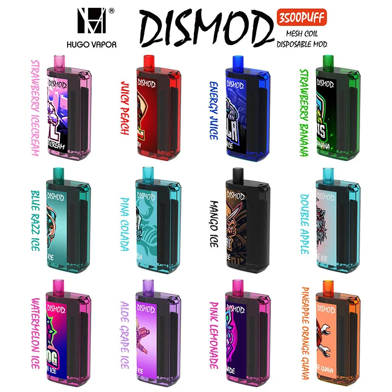 2021 Latest Disposable Electronic Cigarette Hugo Vapor DISMOD Vape Kit 1500mAh 11ml Multiple Flavor vs VOOPOO VThru Pro Pod | Электроника