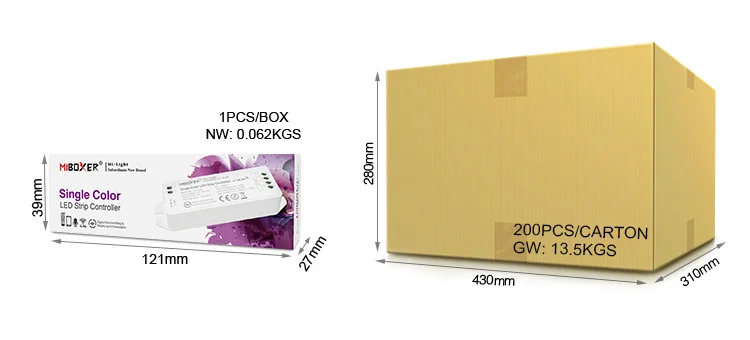 Miboxer 2,4 GHz одноцветный светодиодный светильник, FUT036(модернизированный) DC12V~ 24V светодиодный светильник