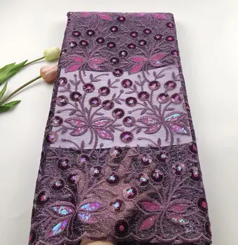 

Upscale French Net Sequins Lace Fabrics,High Quality African Tulle Lace Fabrics Sequins Wedding Nigeria lace jld291