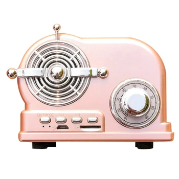 

Retro Bluetooth Speaker Heavy Bass 3D Stereo Surround Wireless Portable Speakers Music Player Support TF Card FM Radio for Phone