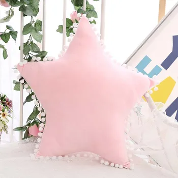 

Star Bowknot Throw Cushion Decorative Seat Back Cushions Car Sofa Pillow Kids Room Plush Stuffed Toy