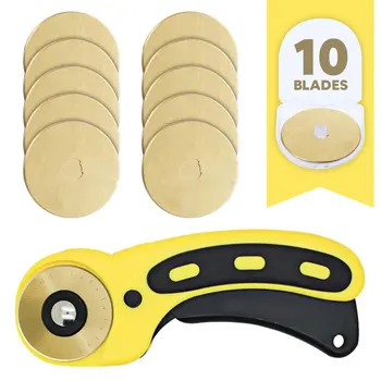 

Titanium Coated Rotary Cutter Blades 45mm Set Pack of 10 Rotary Fabric Cutter Set