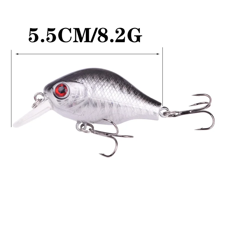 1Pcs Crank Wobbler Fishing Lures Topwater 5cm 8g Isca Plastic Hard Artificial Bait Japan Crankbait Carp Bass Hooks Pesca Tackle