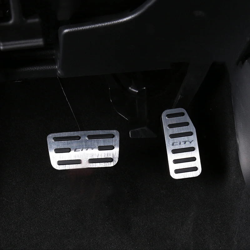 Aluminum alloy Car Foot Pedal Fuel Accelerator Brake Pedals Cover Pad For Honda City GM6 2015 Accessories