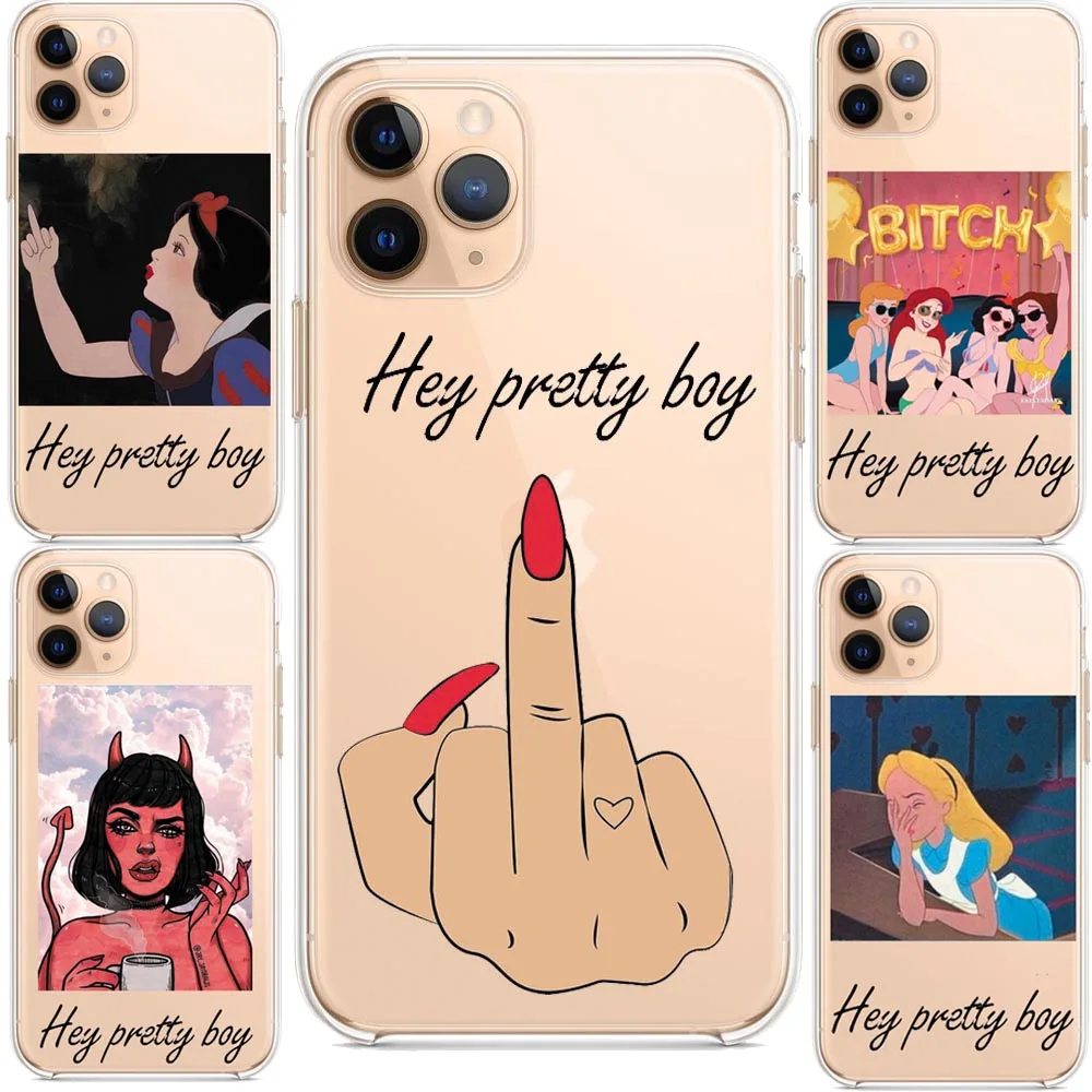 

Un bitch please con las princesitas Disneys Case For iPhone 11 pro XR 7 Plus XS Silicone Phone For iPhone 6S 8 Plus XS Max Case