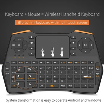 

2.4GHz Wireless Keyboard Mini Air Mouse with Highly Sensitive Touchpad Anti-skid Wear Resistance Mouse For Laptop PC