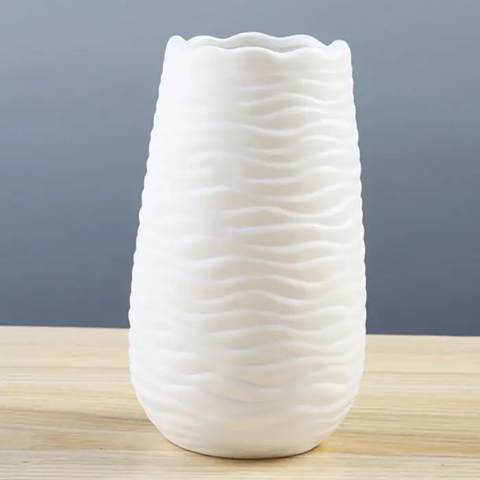 1 шт. классическая белая керамическая ваза Современный Простой Искусство и ремесла Цветочная композиция фарфоровая ваза креативный подарок украшение дома VC