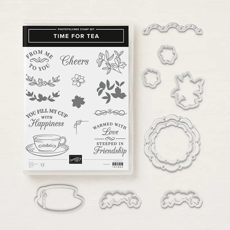 

TIME OF TEA Metal Cutting Dies and Stamps Stencil for DIY Scrapbooking Album Embossing Paper Cards Decorative Crafts Die Cuts