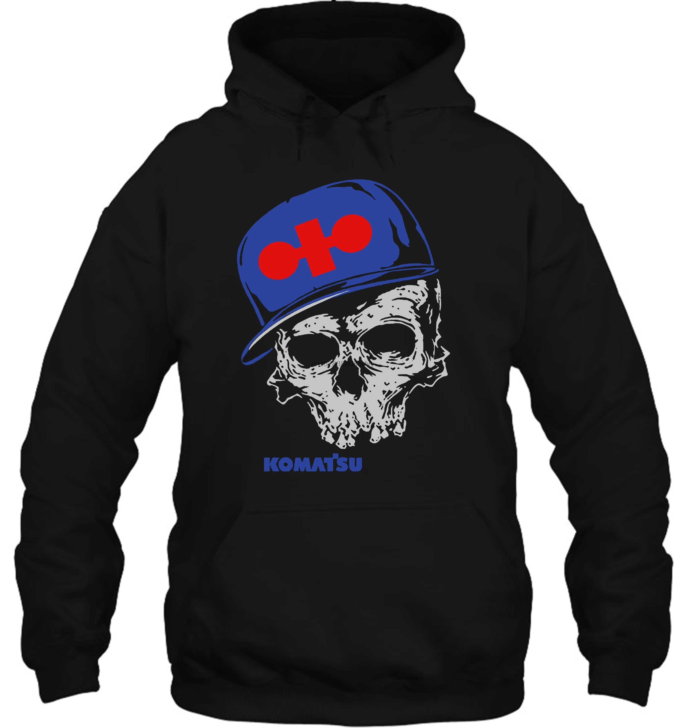 Мужская толстовка с капюшоном Komatsu truck constration and mining forklift skull Mans US рубашка Лучший подарок для женщин уличная одежда