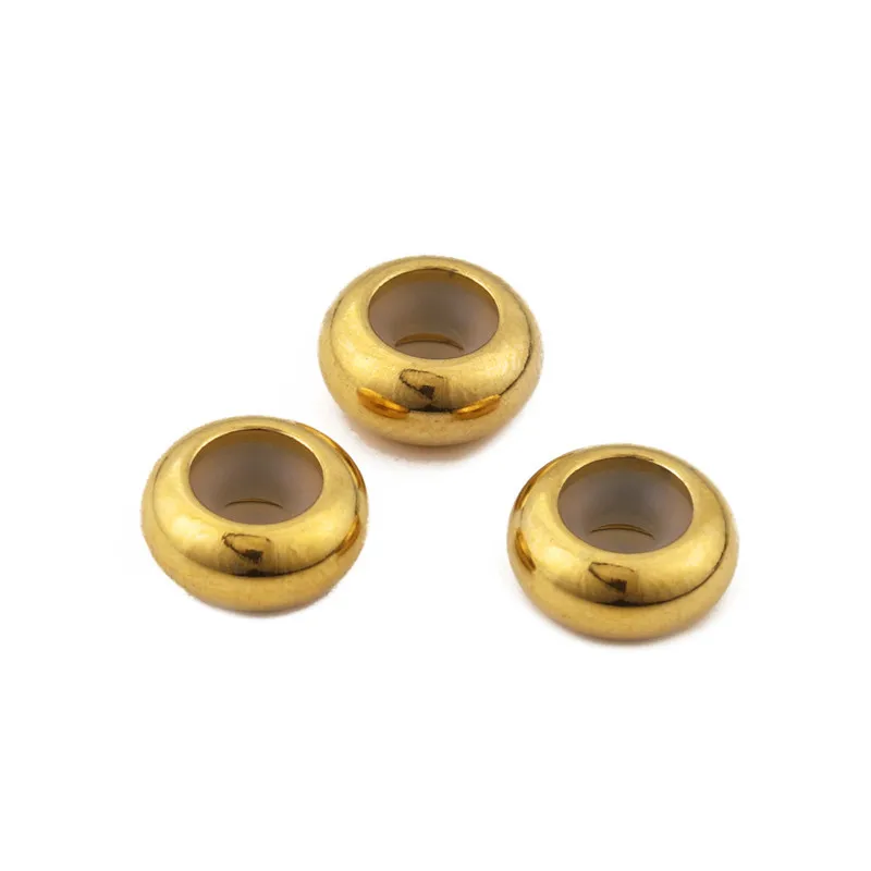 10 Stück/Set Edelstahl-Abstandsperlen Stopper-Perlen mit Silikon-Gummi passend für Schiebe-Armbänder zur Schmuckherstellung DIY-Zubehör – Detail 9