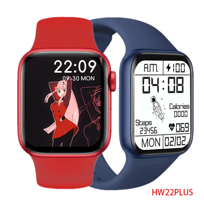 IWO 13 HW22 Plus Smart Watch 1.75inch 128M Large Memory Bluetooth Call Wireless Charging Smart Watch Fitness Clock Pk HW22 W26