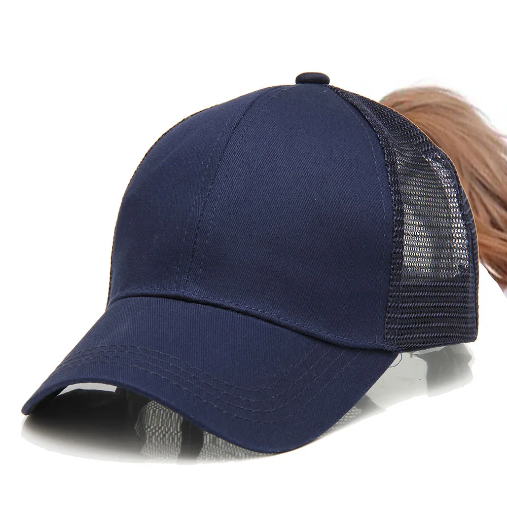 Персонализированные индивидуальный логотип с вышивкой текст ваше имя конский хвост спортивная бейсбольная кепка Кепка Лето выбрать спортивную шапку Женская шляпа - Цвет: H10