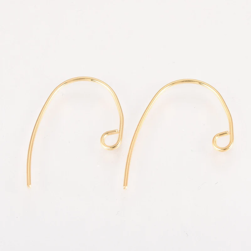 10pcs Brass Earring Hooks for jewelry making DIY accessories Real Gold Plated 20~21x14~16x1mm Hole: 2mm F60 | Украшения и