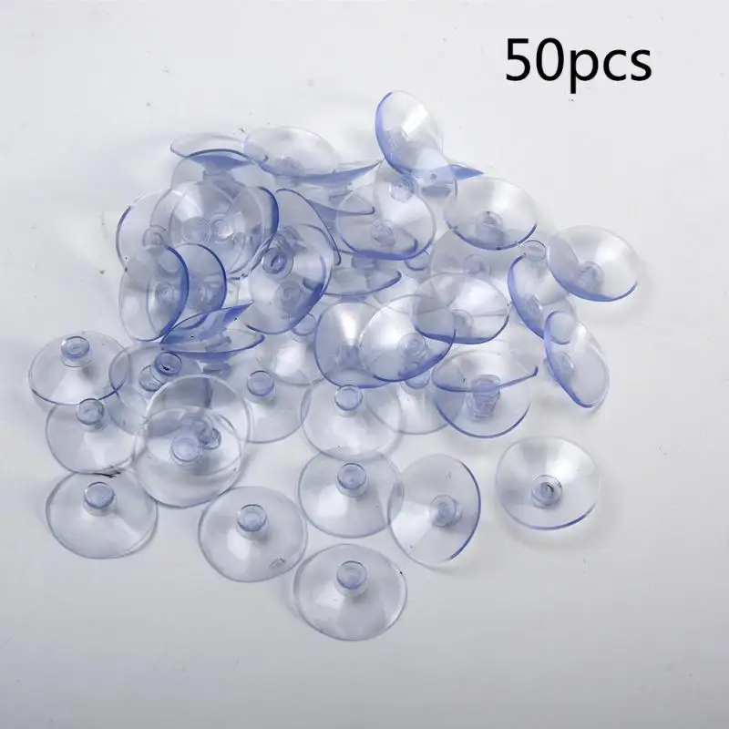 30 mm 50 Pieces Clear Suction Cups PVC Plastic Suction Cup without Hooks 