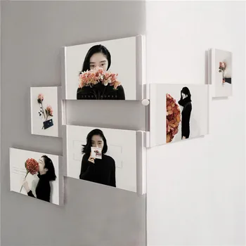 

Multi-frame Picture Frames White Photo Frames Home Decor Transparent Multifunctional Collage Photo Frames Set With Suction Cup