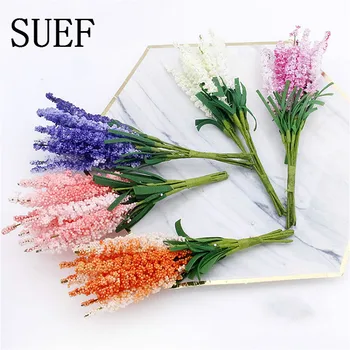 

SUEF 5/10PCS New 15 cm simulation lavender artificial foam simulation wheat flower crafts decorative floret artificial flowers@5