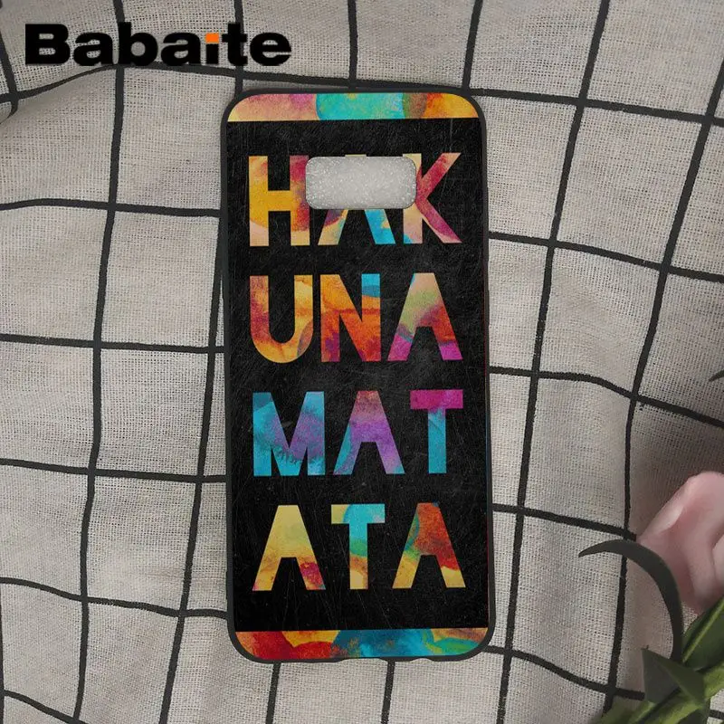 A8 Babaite keep clam hakuna matata The Lion King Coque Shell чехол для телефона samsung Galaxy s10 s10plus s6 s9 s8plus s7 s6edge чехлы - Цвет: A8