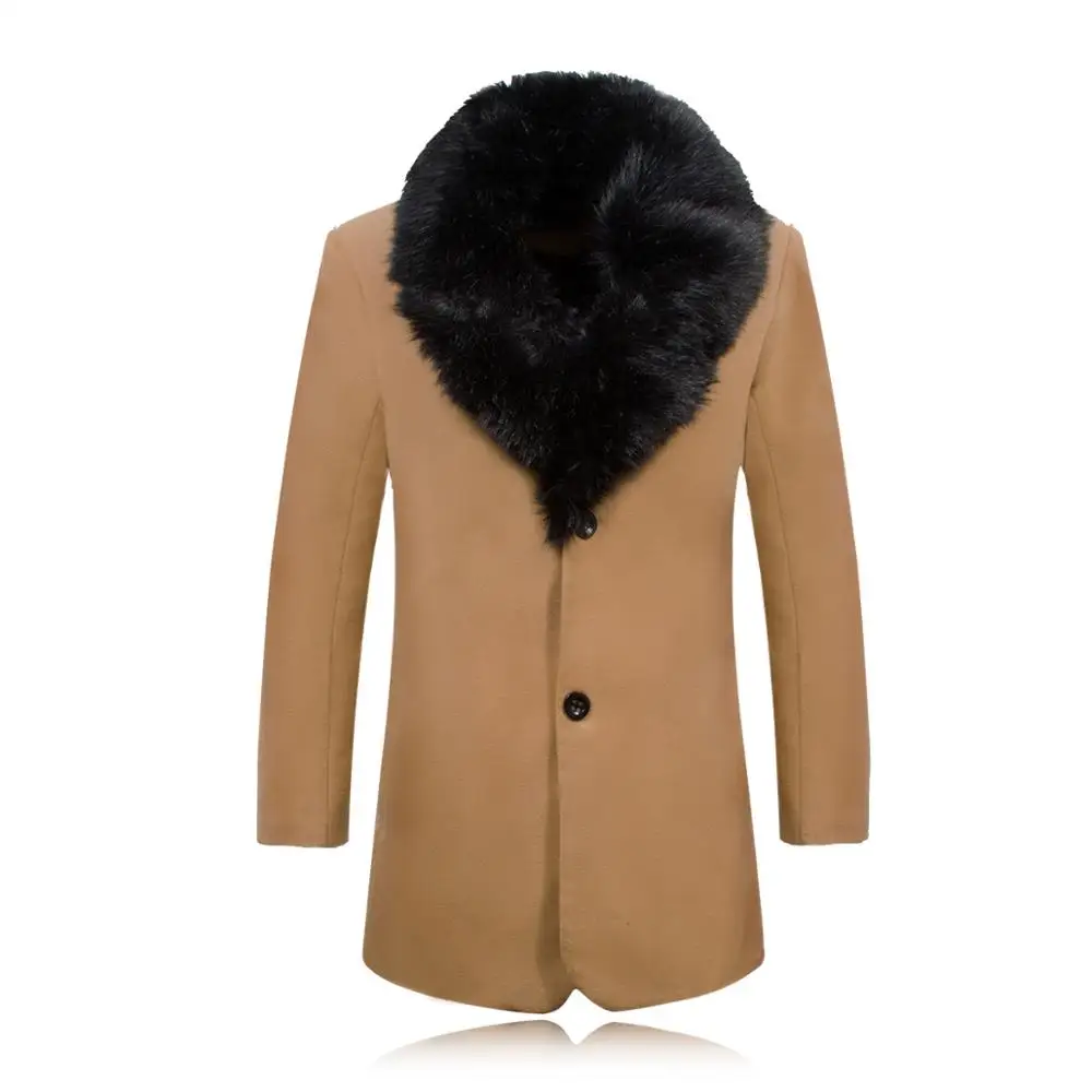 Winter Wool Jacket Men Thicken Business Casual Woolen Coats Single Breasted Warm Male Wool & Blends Jacket 3XL Winter Wool Jacket Men Thicken Business Casual Woolen Coats Single Breasted Warm Male Wool & Blends Jacket 3XL