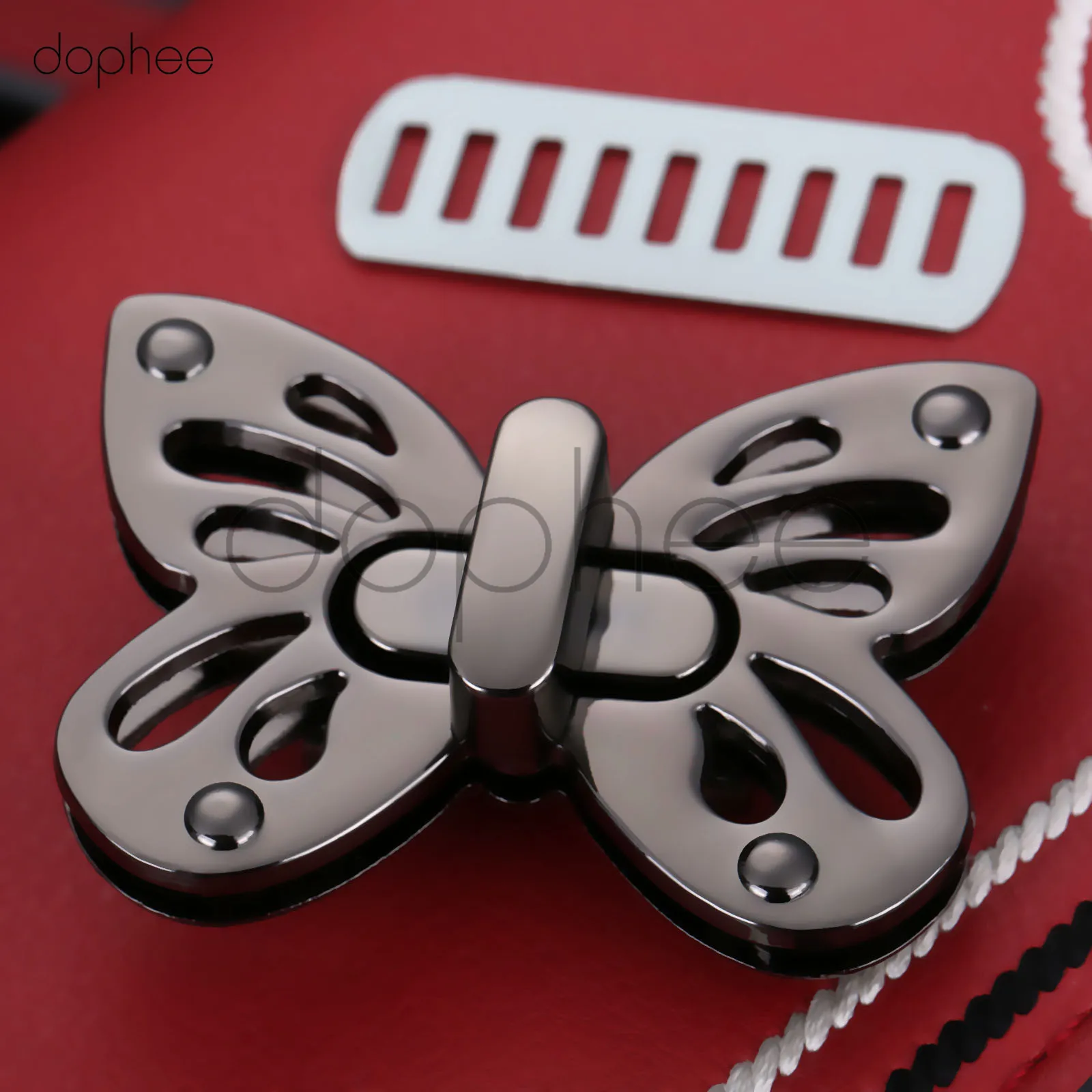 Dophee 1 шт. для женщин с металлической бабочкой DIY застежка Поворотный замок для сумки Сумка Кошелек - Цвет: Gun Black