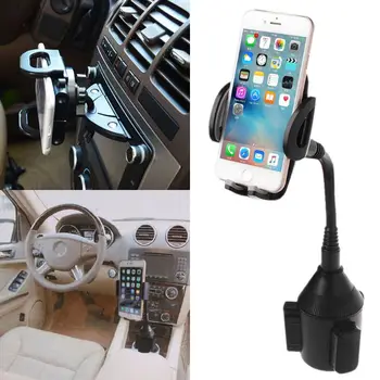 

2in1 Car CD Slot Stand Mount Adjustable Gooseneck Cup Mobile Phone Holder Cradle for iPhone Samsung Google Pixel Huawei Xiaomi H